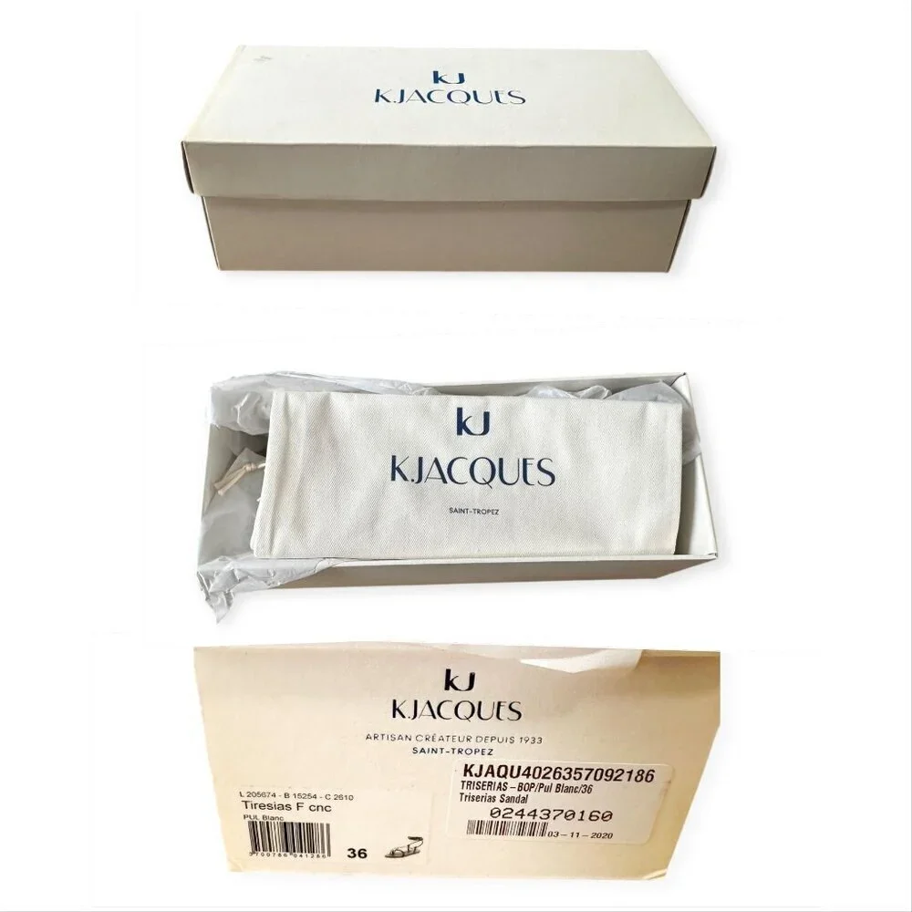 K JACQUES St Tropez‎ Venise Flip-Flops in Gold Leather, Size 36 EU